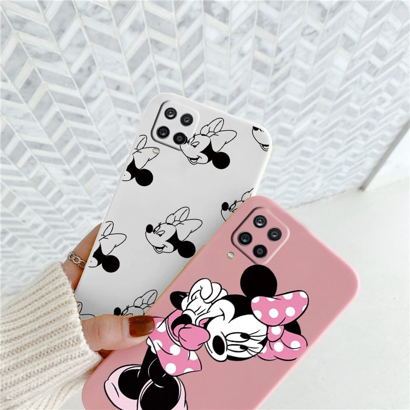 A12 4G Phone Case For Samsung Galaxy A12 M12 F12 4G Mickey Mouse Disney Soft Cover For Samsung A 12 4G F12 M12 4G Bumper Fundas