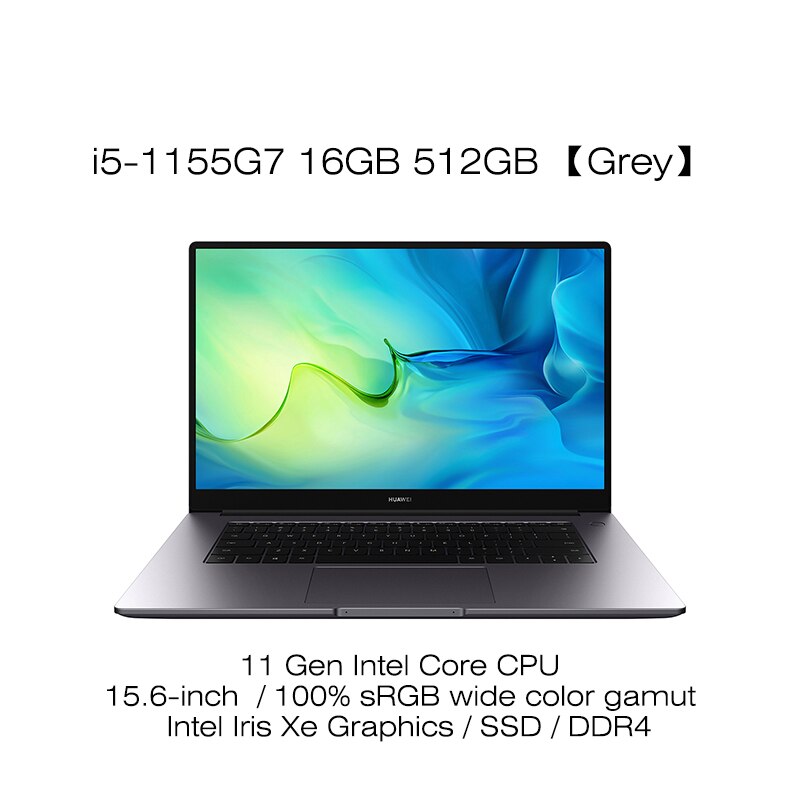 2021 HUAWEI MateBook D15 15.6" i5-1155G7/i7-1195G7 8GB/16GB 512GB Laptop Intel Iris Xe Graphics Netbook  Eye-protecting Computer