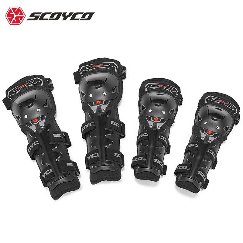 Scoyco Knee Elbow Protectors K11H11-2 4-piece Motorcycle Professional Protector Anti Drop Collision Riding Protector Knee Elbow