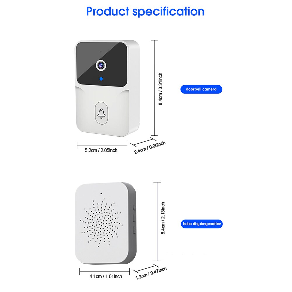 Tuya Wireless Doorbell Home Welcome Doorbell Smart Outdoor Doorbell Camera Night Vision HD Video Door Bell Voice Change