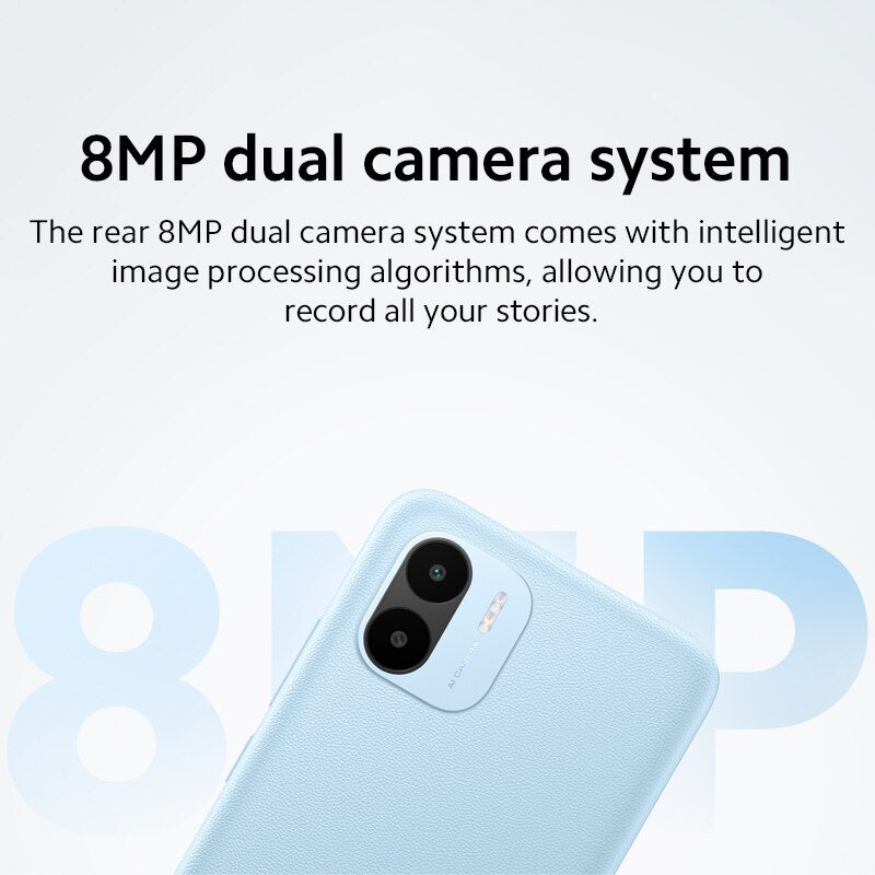 Redmi A1+  Global Version Xiaomi Smartphone 2GB+32GB MTK Helio A22 8MP Camera 5000mAh Rear fingerprint Cellphone
