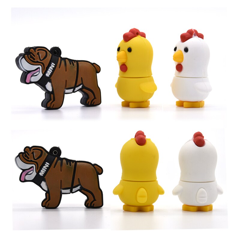 Bulldog Pen Drive Chicken Cartoon USB Flash Drive Donald Duck Pendrive 8G 4GB 16G Flash Card 32GB 64GB Flash Memory Stick U DiSK