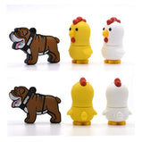 Bulldog Pen Drive Chicken Cartoon USB Flash Drive Donald Duck Pendrive 8G 4GB 16G Flash Card 32GB 64GB Flash Memory Stick U DiSK