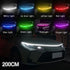 200 Cm LED Car Hood Lights Strip Cuttable Decorative Light Car Daytime Running Lights Auto Decorative Atmosphere Lamps