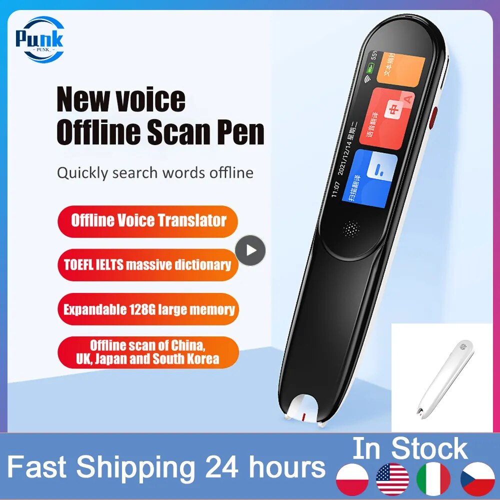 X1 Portable Pen Scanner Languages Offline+WIFI Translation Pen Smart Scanning Translation Pen Suit For Business Travel Abroad