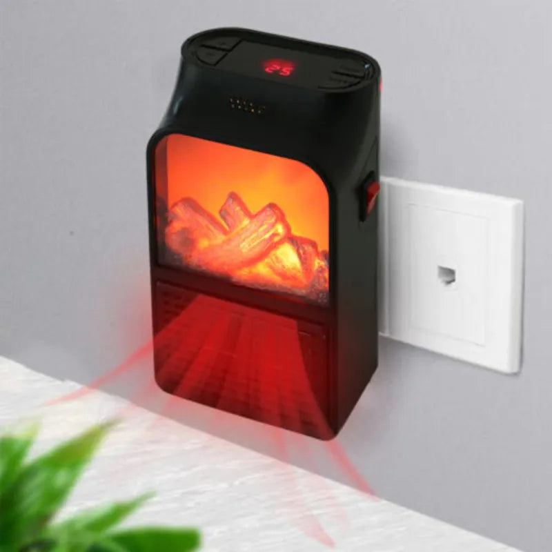 Wall 3D Flame Fireplace Heater Home Desktop Mini Electric Warmer Machine Winter Stove Radiator Hot Air Blower for Home Office