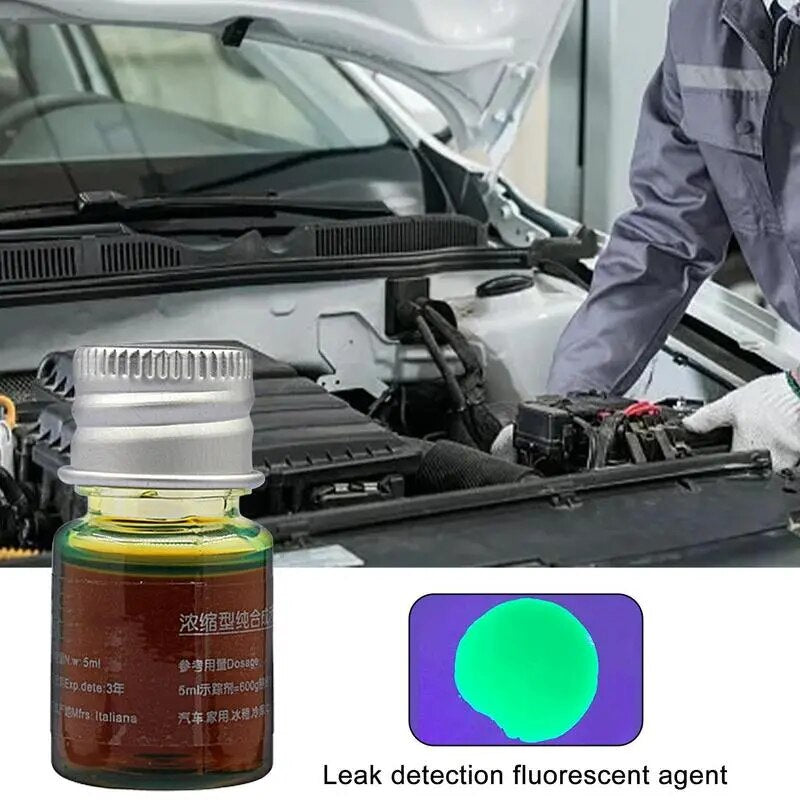 Fluorescent Oil Leak Detector Test Dye Agent Universal Automotive Air Conditioning Repair Tool For Car AC Pipeline Leak Repair