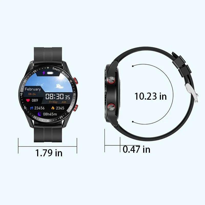 Smart Watch Bluetooth Call Ecg Ppg Full Touch Screen Weather Call Information Reminder Multi Voice Sports Mode Smart Bracelet