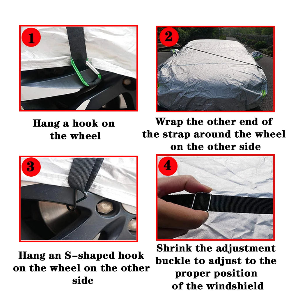 2pcs Universal Car Covers Fixed Rope Strap Automobile Hood Fixed Ropes Band Car Cover Wind Belt Auto Accessories