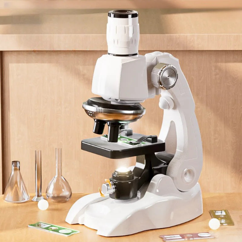 Microscope Kit Laboratory LED1200X Home School Science Education Toy Gifts Children's Fine Biology Microscope