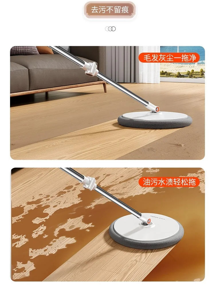 Joybos Spin Mop With Bucket Hand-Free Lazy Squeeze Mop Automatic Magic Floor Mop Self-Cleaning Nano Microfiber Cloth Square Mop