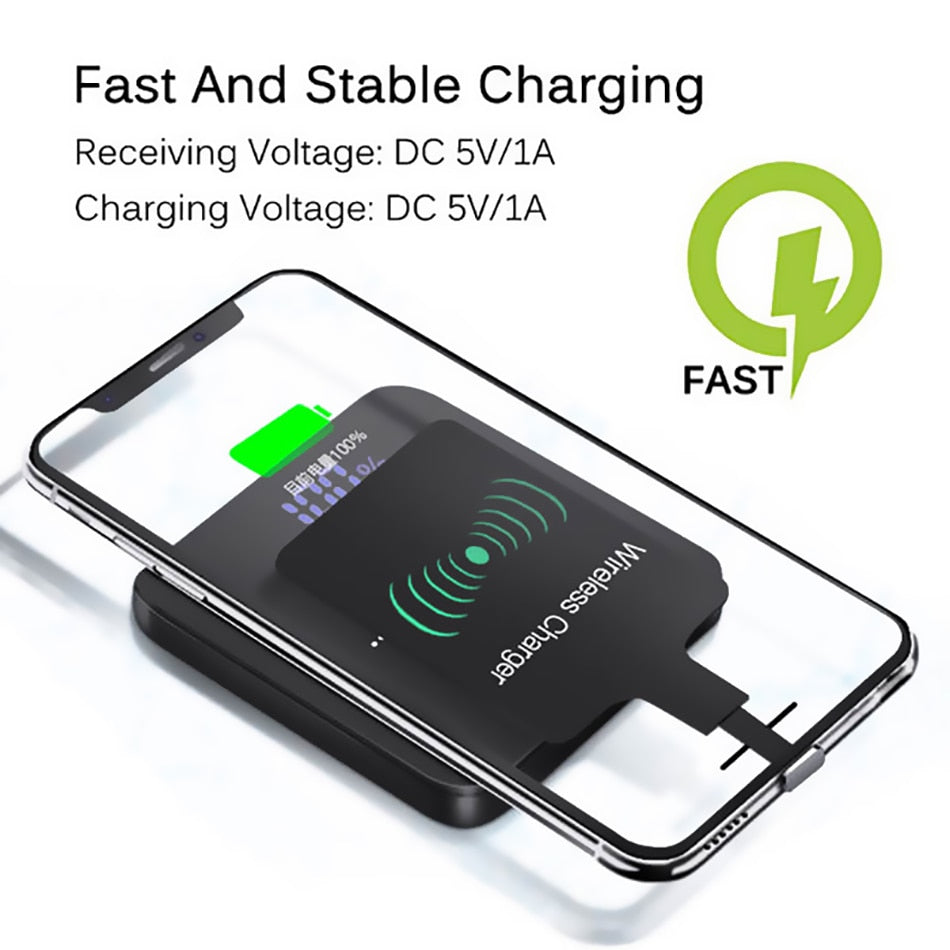 Wireless Charger Receiver Support Type C MicroUSB Fast Wireless Charging Adapter For iPhone5-7 Android phone Wireless Charge