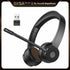 EKSA - H16 Bluetooth 5.2 Headsets, PC Wireless Headphones, AI ENC Mic, 35H Talk Time, with USB Dongle for Office/Call Center