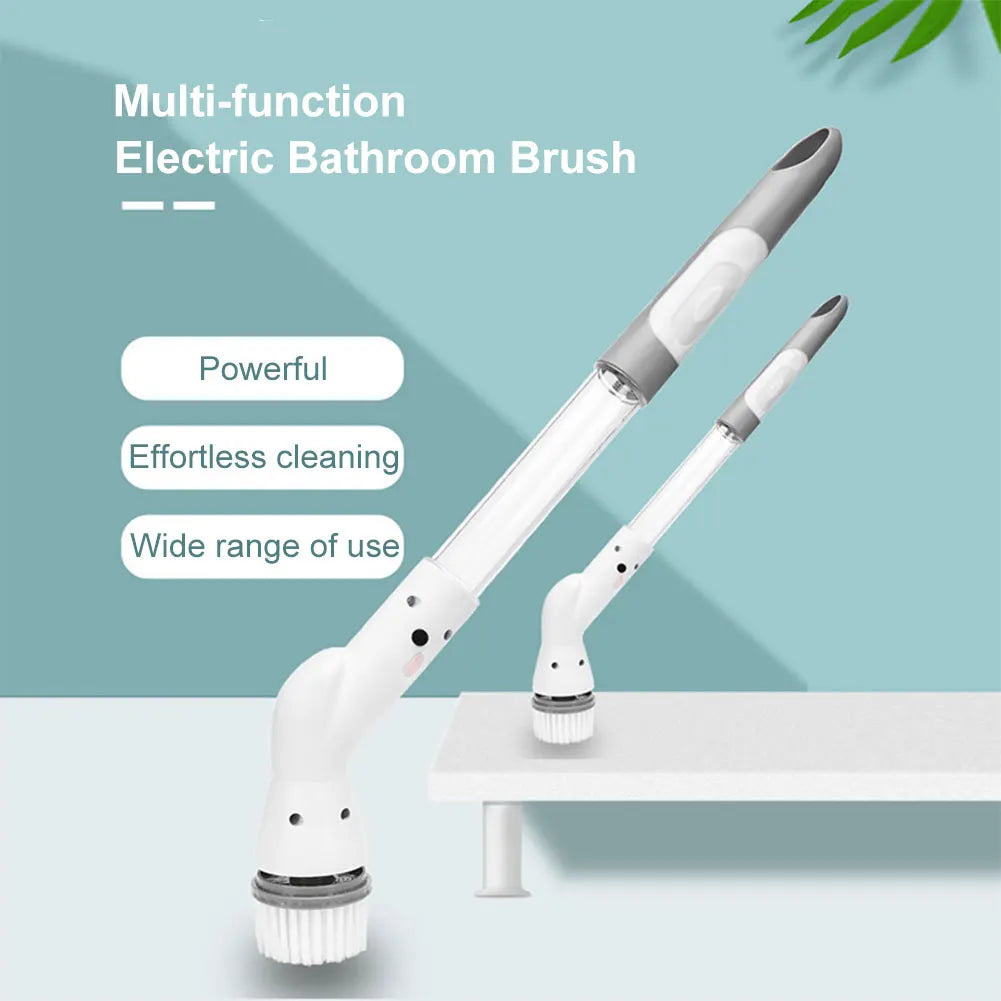 Electric Spin Cleaner Power Shower Scrubbers with 6 Replacement Brush Heads Electric Cleaning Brush Handheld Floor Cleaning Tool