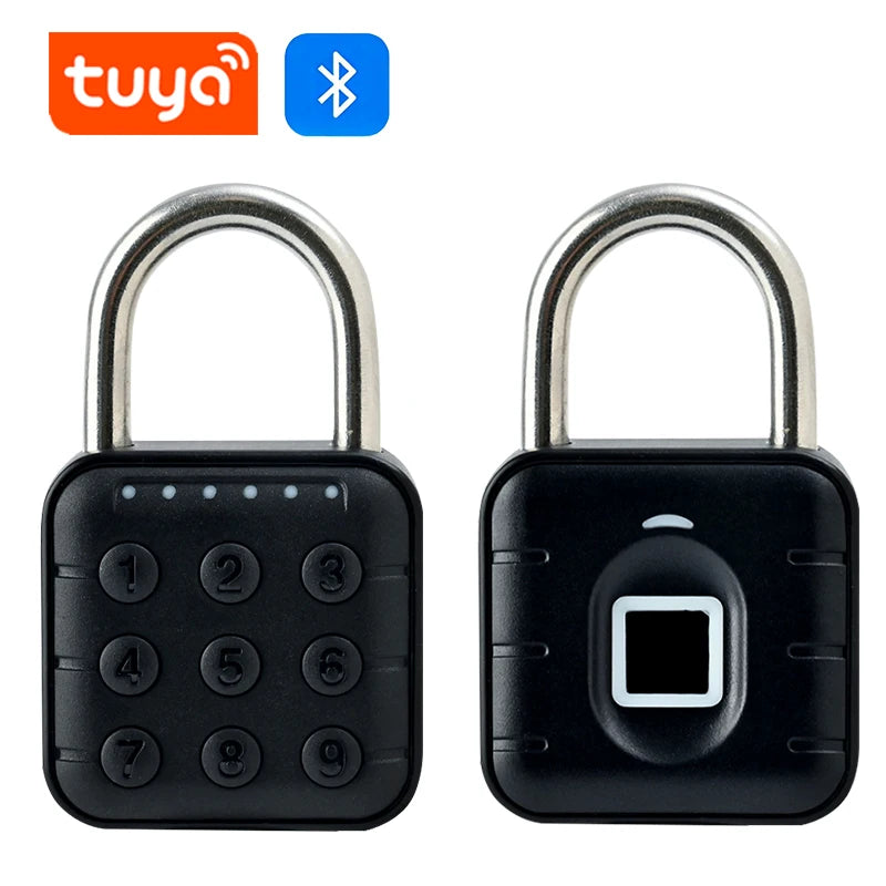 Tuya Smart Bluetooth Mini Password Fingerprint Padlock Waterproof Keyless Security Electronic Luggage Bag Case Anti-theft Lock