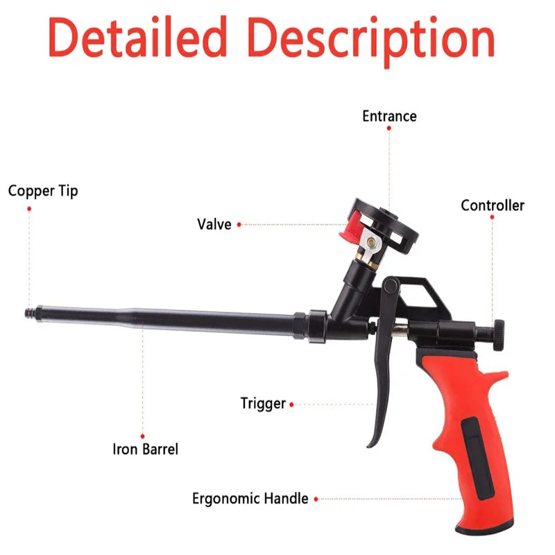 Beautiful Seam Glue Gun With Switch Valve Teflon Spray Gun Foaming Agent No-clean Spray Gun Foam Polyurethane Glue Gun