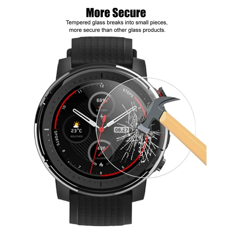 Tempered Glass for Smart Watch Smartwatch Screen Protector Film Diameter 38MM 37MM 36MM 35MM 33MM 39MM 40MM 42MM 44MM 30MM-46MM