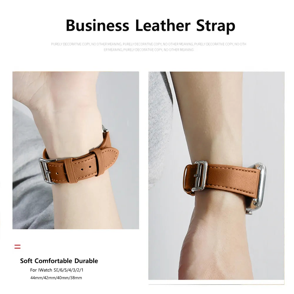 Real Leather Single Tour for iWatch Band Ultra 49mm Business Sports loop on Apple Smart Watch SE Strap 40mm 45 44mm Series 87654