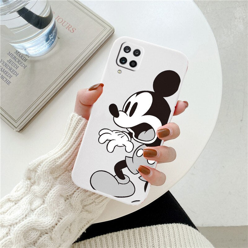 A12 4G Phone Case For Samsung Galaxy A12 M12 F12 4G Mickey Mouse Disney Soft Cover For Samsung A 12 4G F12 M12 4G Bumper Fundas