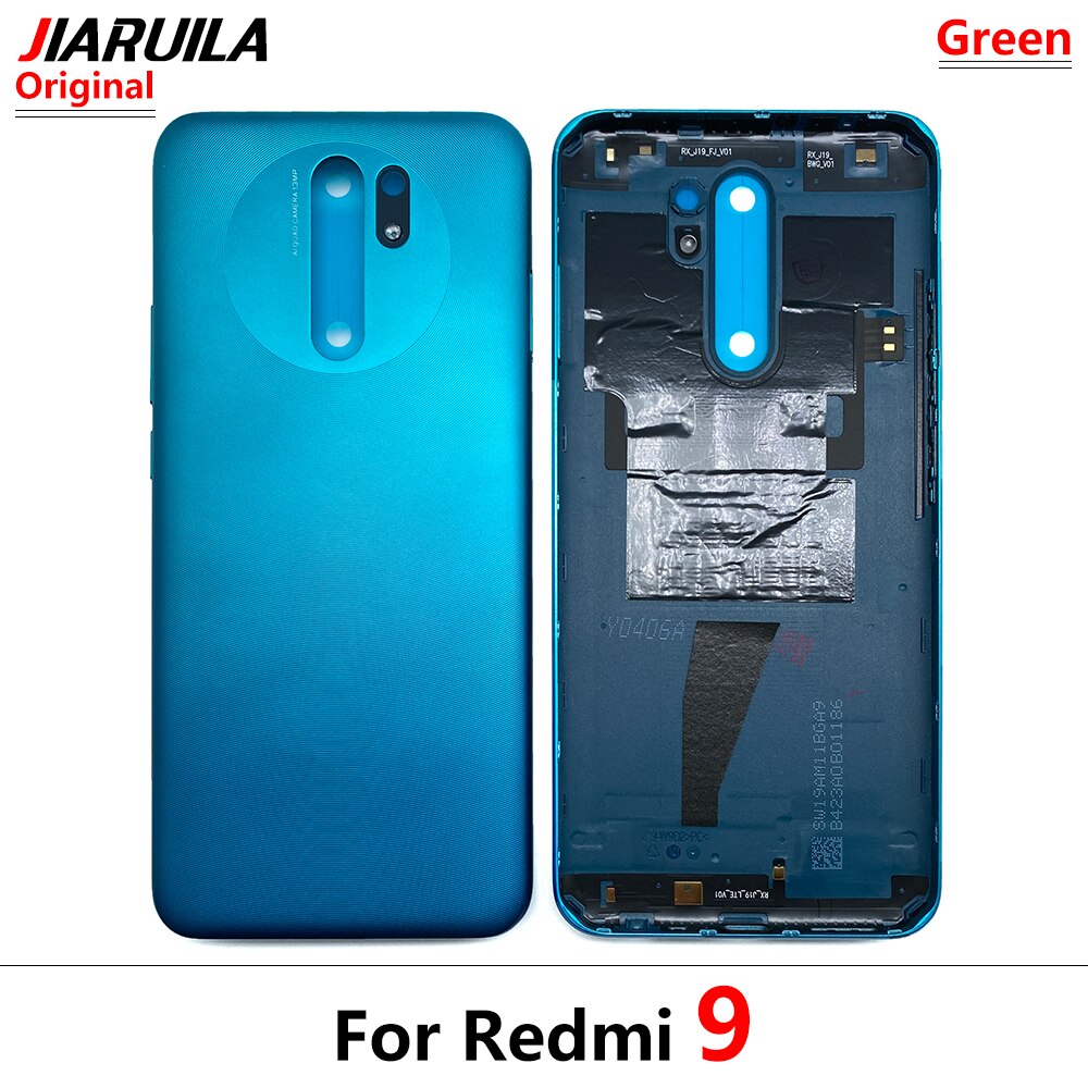 Original Battery Back Cover Rear Door Housing Case Replacement With Volume Power Button Side Key For Xiaomi Redmi 9A 9T 9C 9