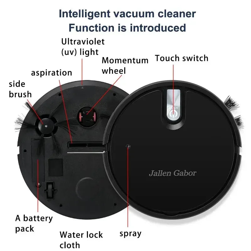 Smart Robot Vacuum Cleaner 5-in-1 Wireless Smart Robot Vacuum Cleaner Super Quiet Robot Vacuum Mop Home Electric Floor Mop