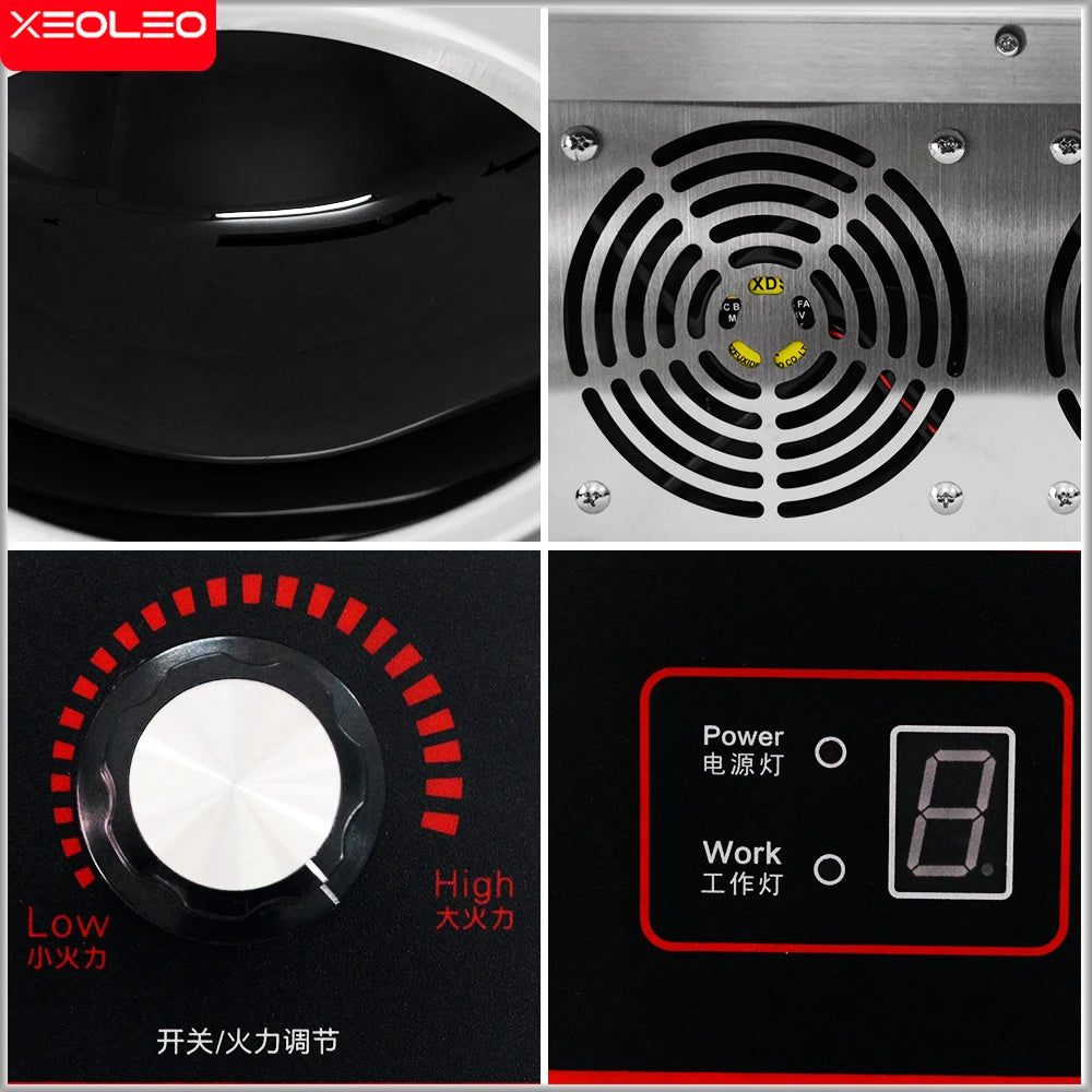 XEOLEO High-power Commercial Stainless Steel Induction Food Cooker Household Wok Cooking Kitchen Equipment Home Appliance