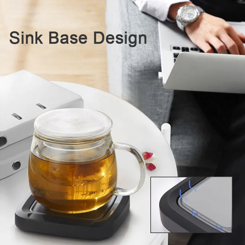 Coffee Cup Mug Warmer PTC Heating Coaster for Office Home Desktop Using Electric Beverage Warmer Plate for Cocoa Tea Water Milk