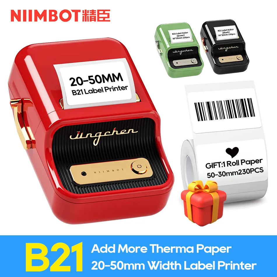 Niimbot B21 B1 Wireless label printer Portable Pocket Label Printer Bluetooth Thermal Label Printer Fast Print Home Use Office
