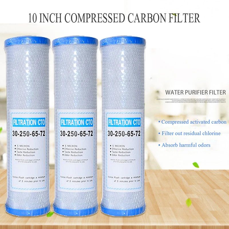 Universal Water Filter Activated Carbon Cartridge Filter 10 Inch Cto Block Carbon Filter Water Purifier Free Shipping