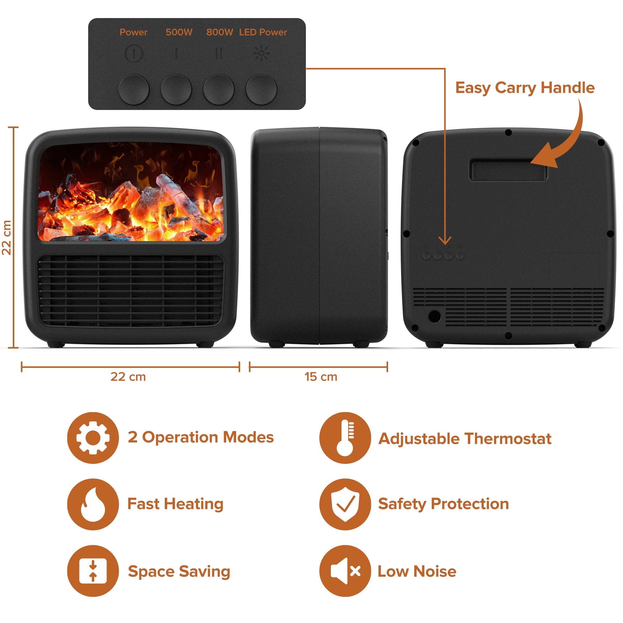 New Heater Fan Household Heater Indoor Desktop Electric Heater Ceramic Heating Charcoal Small Heater sell like hot cakes