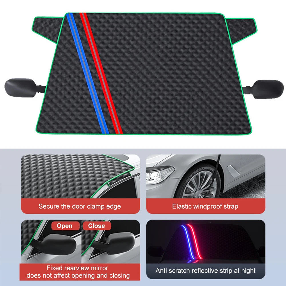 Car Snow Cover Windshield Protector Cover Outdoor Waterproof Winter Anti Ice Frost Freezing Cover Auto Exterior Accessories