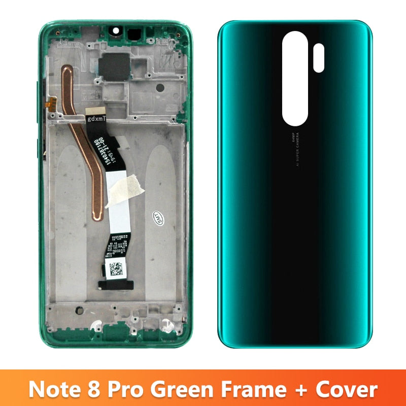 6.53'' Original Display with Frame for Xiaomi Redmi Note 8 Pro 2015105 M1906G7I Lcd Display + Touch Screen Digitizer Assembly