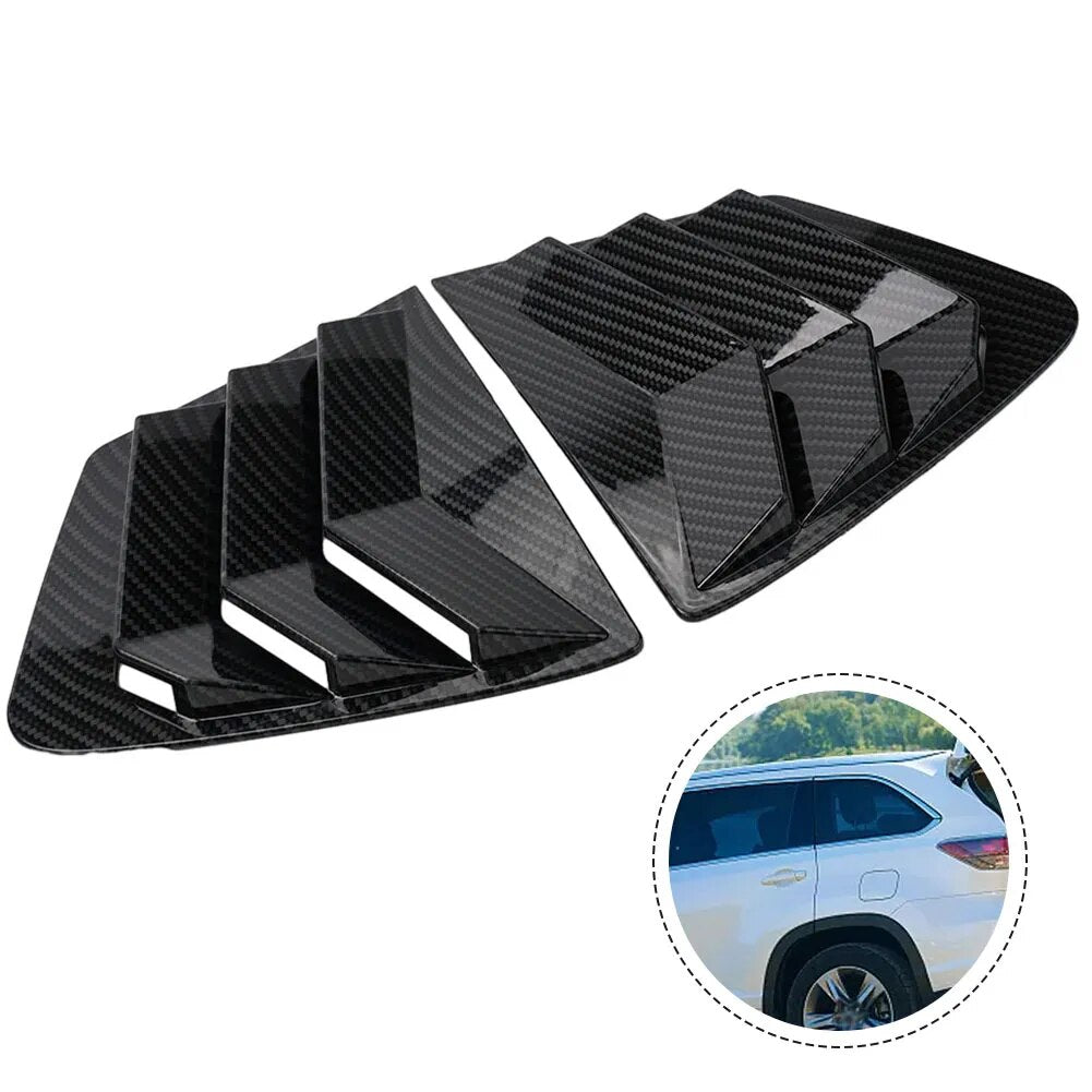 2pcs Car Sides Quarter Glass Vent Louver Shutter Cover Exterior Accessories For Honda Civic 2012 2013 2014 2015