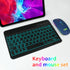 RGB BT Keyboard and Mouse Combo Rechargeable Wireless Blue-tooth Keyboard Mouse Russian Spanish Backlight Keyboard and Mouse Set