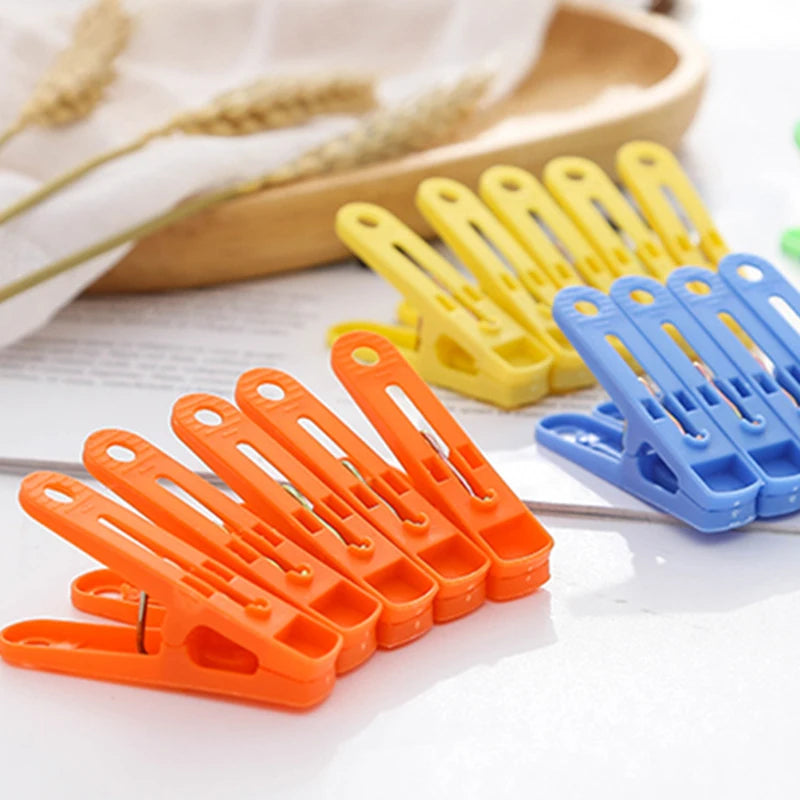 20Pcs Clothes Pegs Plastic Clothespins Laundry Hanging Pins Clip Strong Windproof Hangers For Underwear Socks Drying Rack Holder