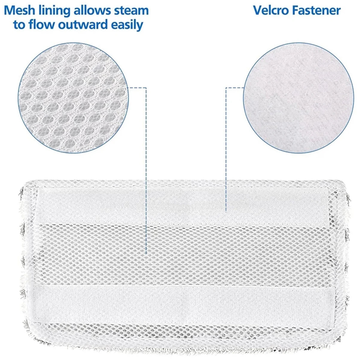 4Pcs Steam Mop Replacement Pad Reusable Stem Mop Pad Microfiber Washable Replacement Pad Soft Steam Cleaner Pad Compatible with