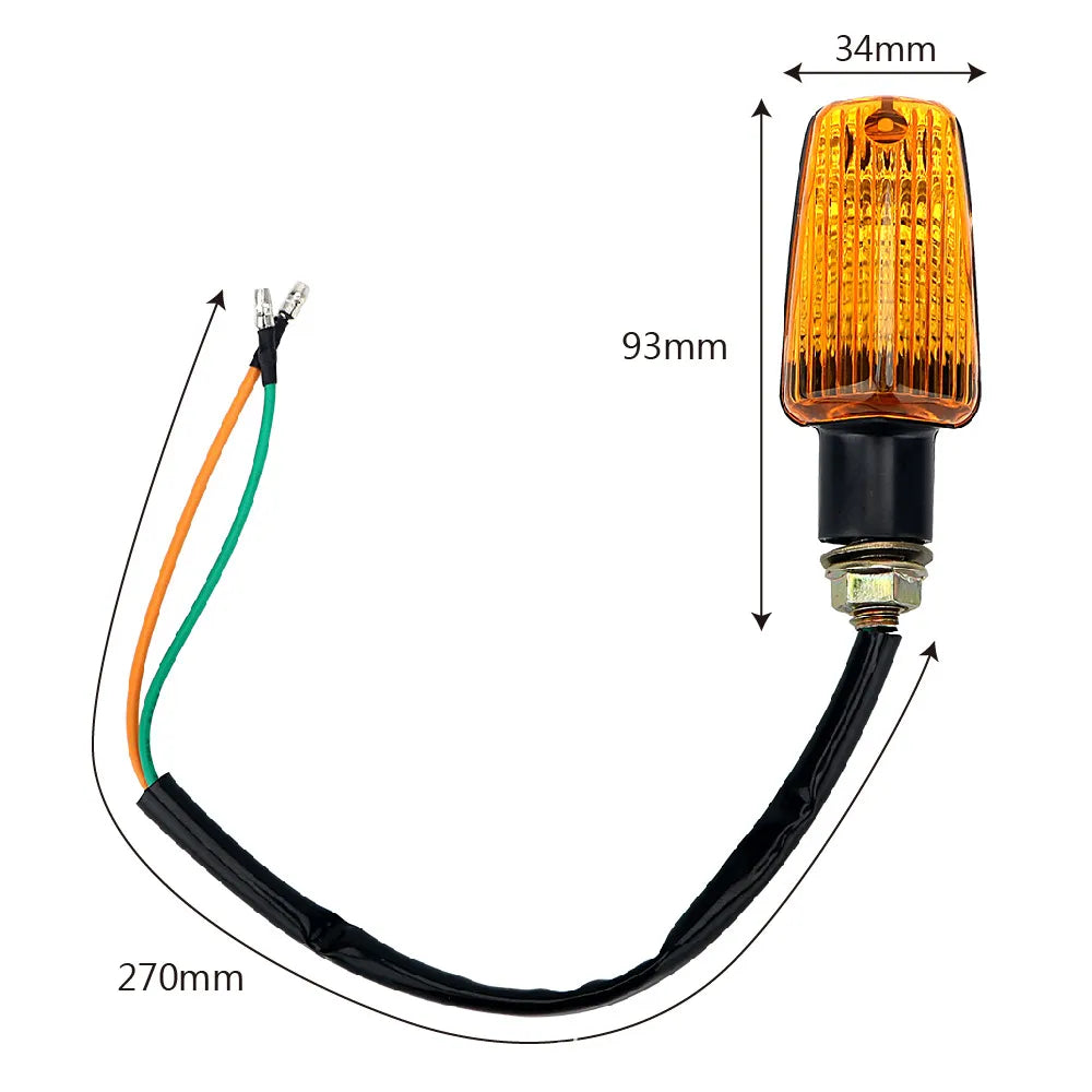 Universal Motorcycle Flasher Blub Turn Signal Lamp DC 12V Motorbike Indicator Light Amber Blinker Bulb 8W Moto Accessories 2Pcs