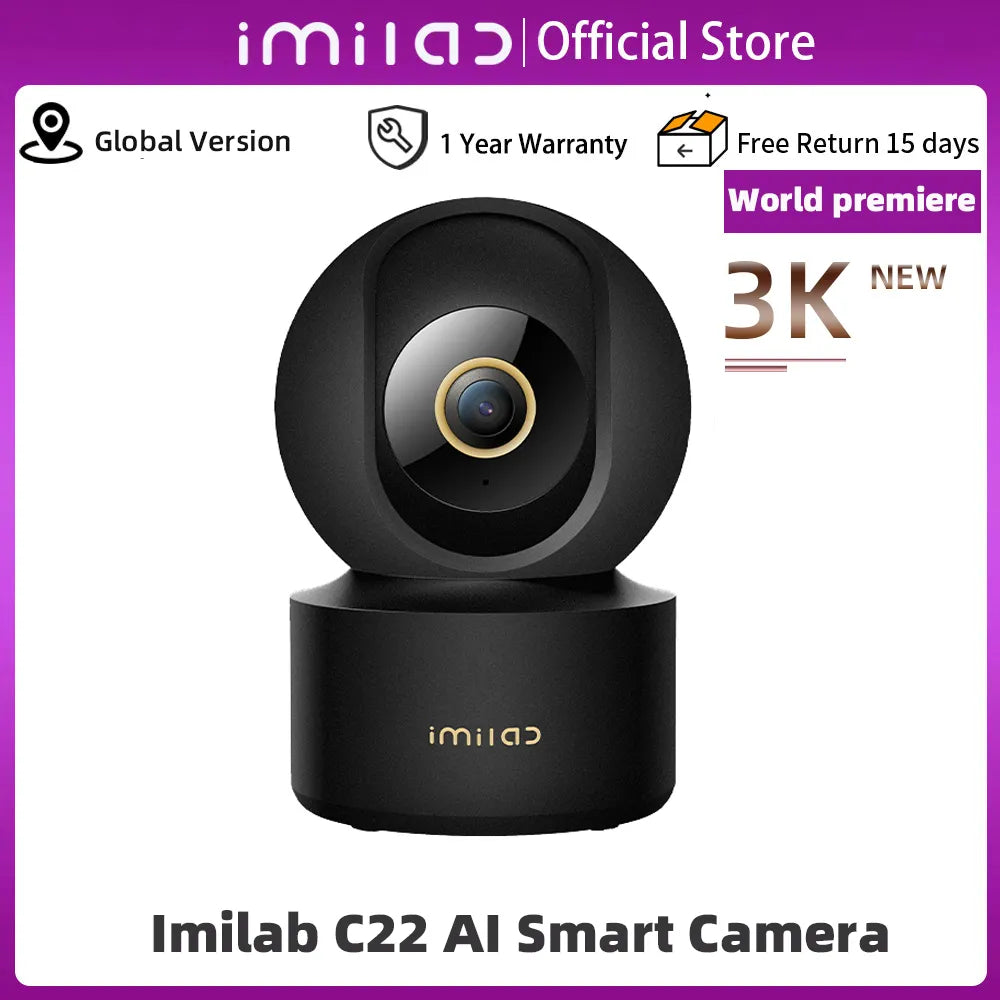2023 NEW IMILAB C22 AI IP Camera 3K Remarkable Clarity Wi-Fi 6 Router Powerful AI Algorithm