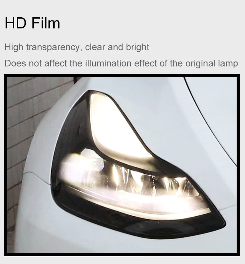 For Tesla Model 3 Y S X PPF Blackened Headlight Taillight Foglight Protective Film Headlight Tail Lamp Color Changing Films