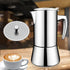 Stainless Steel Moka Pot Applica Suitable For Induction Cook Applica Heated 200ml Hand Brewed Espresso Pot Portable Home Style
