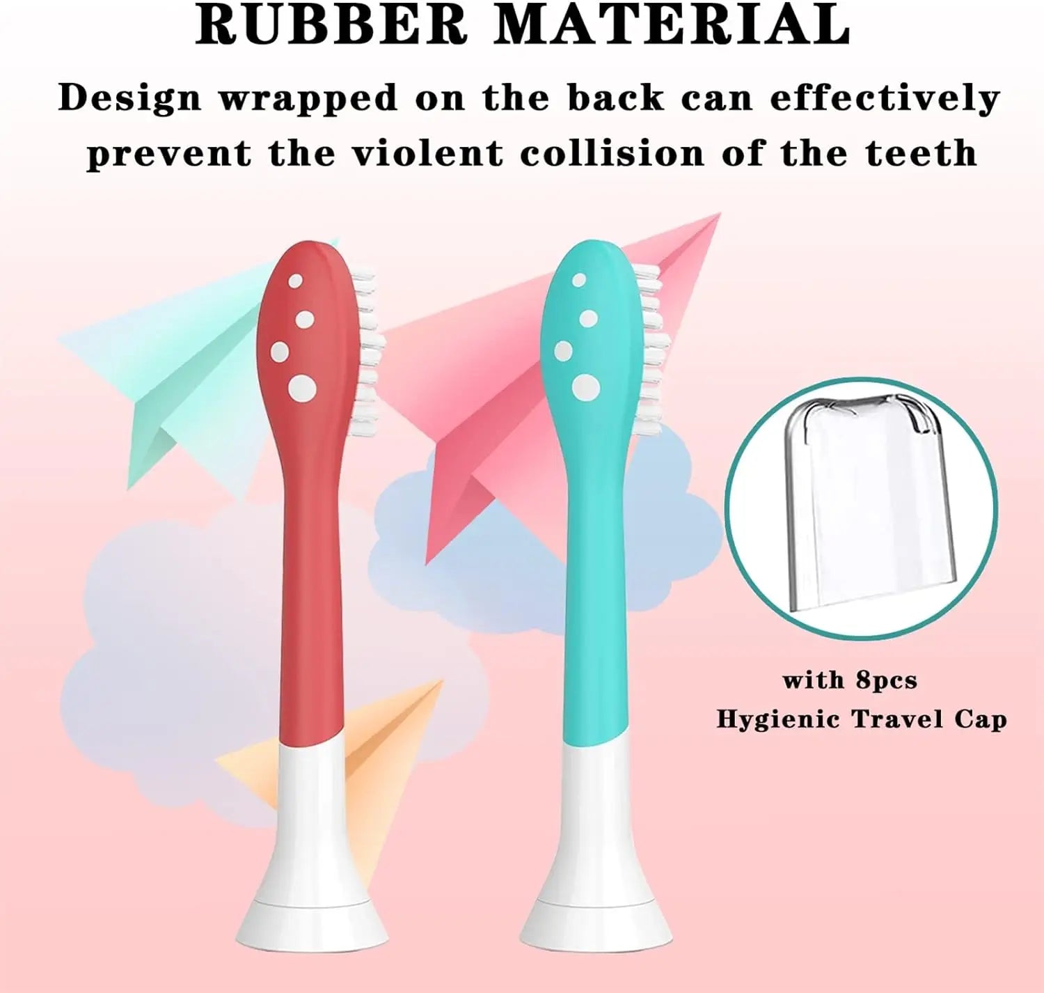 4/8/12/16/20PCS Kids Replacement Heads Compatible with Philips-Sonicare Electric toothbrushHX6042/94,HX6340,HX6034,HX6321,HX6331
