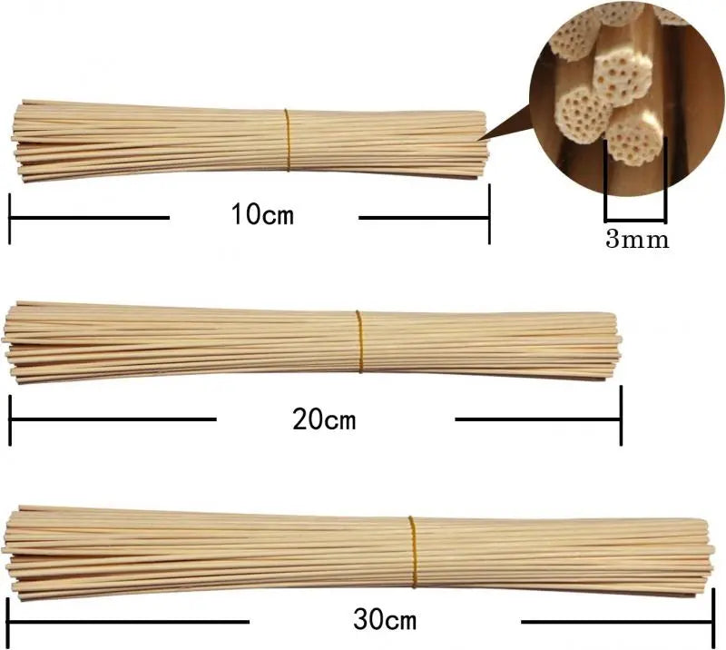 5-100pcs 100/200/300cm Black Fiber Rattan Sticks Reed Diffuser Refill Sticks Aromatherapy Diffuser Sticks Reed Sticks