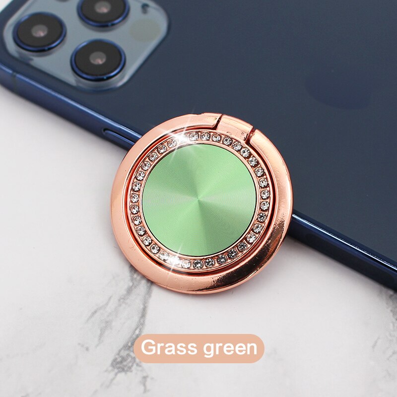 Luxury 360 Degree Universal Finger Ring Phone Holder Smartphone Magnet Metal Spin Rotatable Socket for Magnetic Smartphone Stand