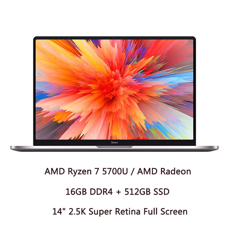 【RUS Stock】Xiaomi RedmiBook Pro 14 Laptop AMD Ryzen R5 5500U/R7 5700U 16G+512G  2.5K 100% sRGB 4K Resolution 60 Hz Notebook