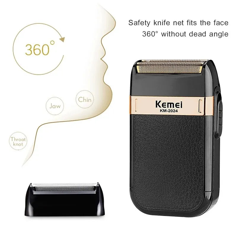 Kemei Powerful Rechargeable Shaver For Men Electric Shaver Sheet Beard Hair Shaving Bald Head Electric Shaver