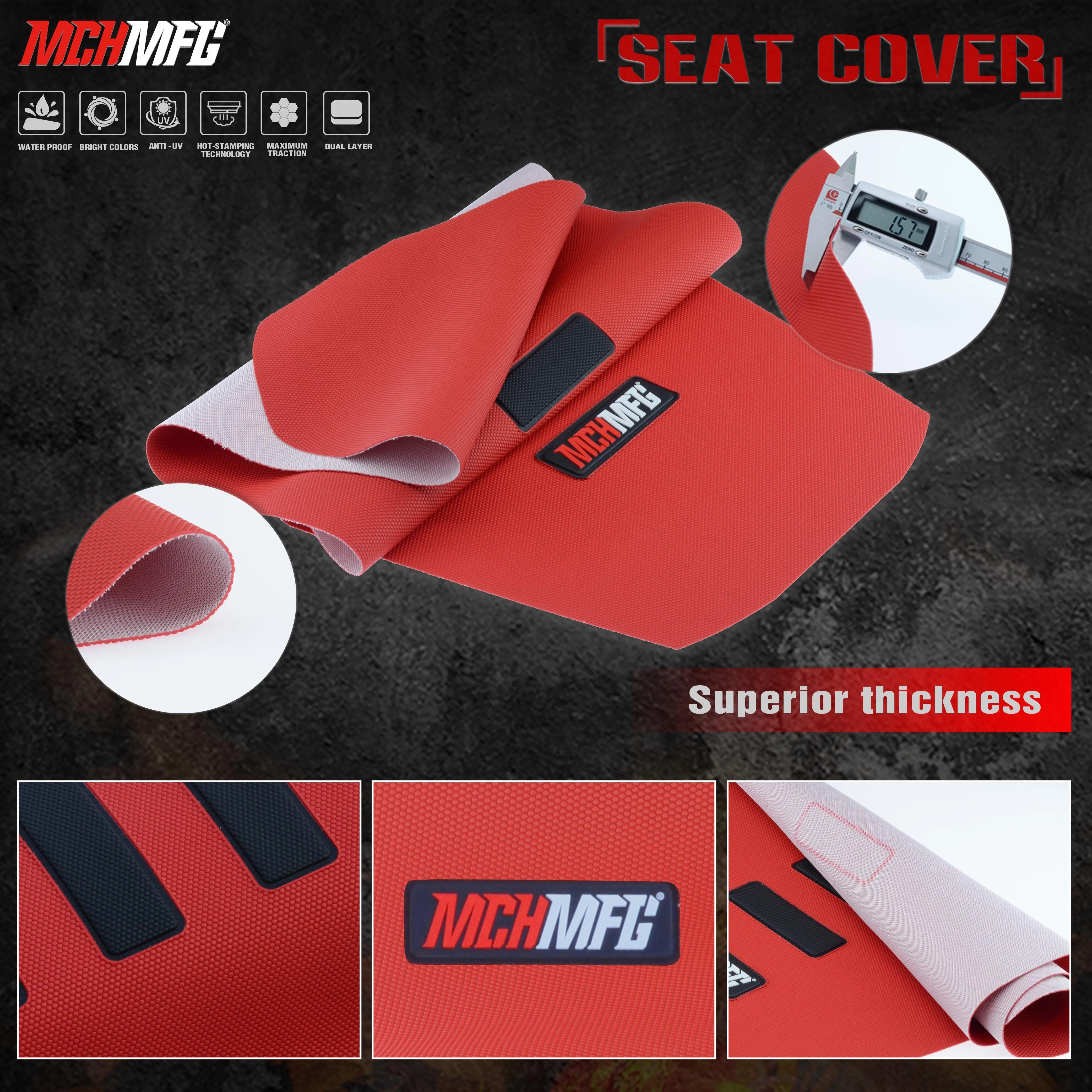 MCHMFG Rib Ribbed Gripper Seat Cover in Waterproof Set Protection Antislip Upset Apply to For SXF EXC KXF CRF YZF WR TC TE 003