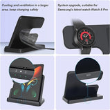 3 in 1 Wireless Charger Stand For Samsung S22 S21 S20 S10 Ultra Note Galaxy Watch 5 4 Active Buds 15W Fast Charging Dock Station