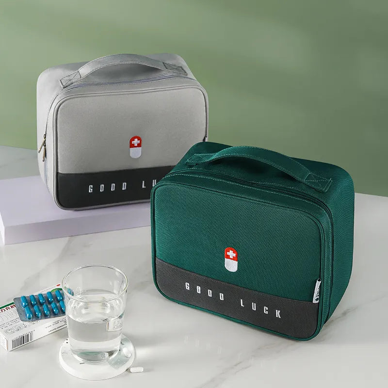 Large-Capacity Thickened Medicine Box Layered Family First Aid Kit Medicine Boxes Medicine Cabinet Portable Fabric Storage Bag