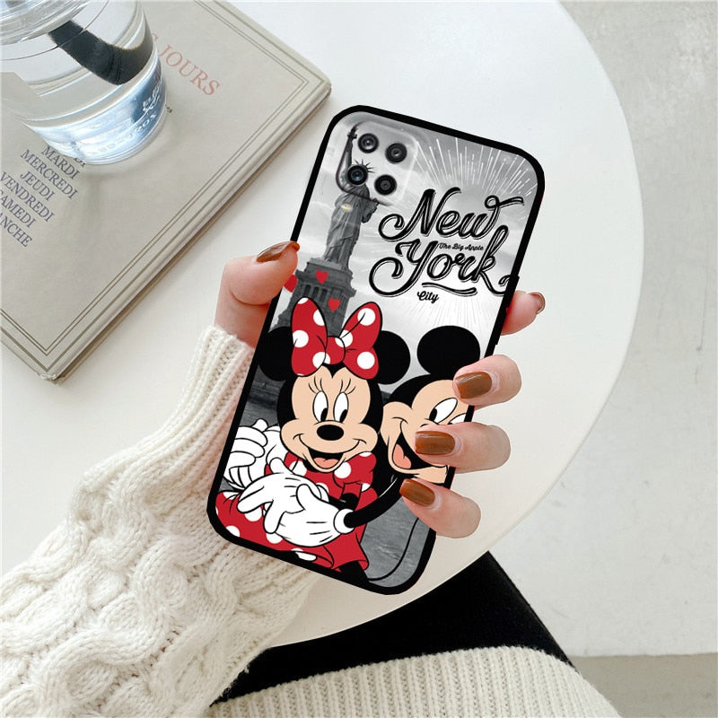 A12 4G Phone Case For Samsung Galaxy A12 M12 F12 4G Mickey Mouse Disney Soft Cover For Samsung A 12 4G F12 M12 4G Bumper Fundas