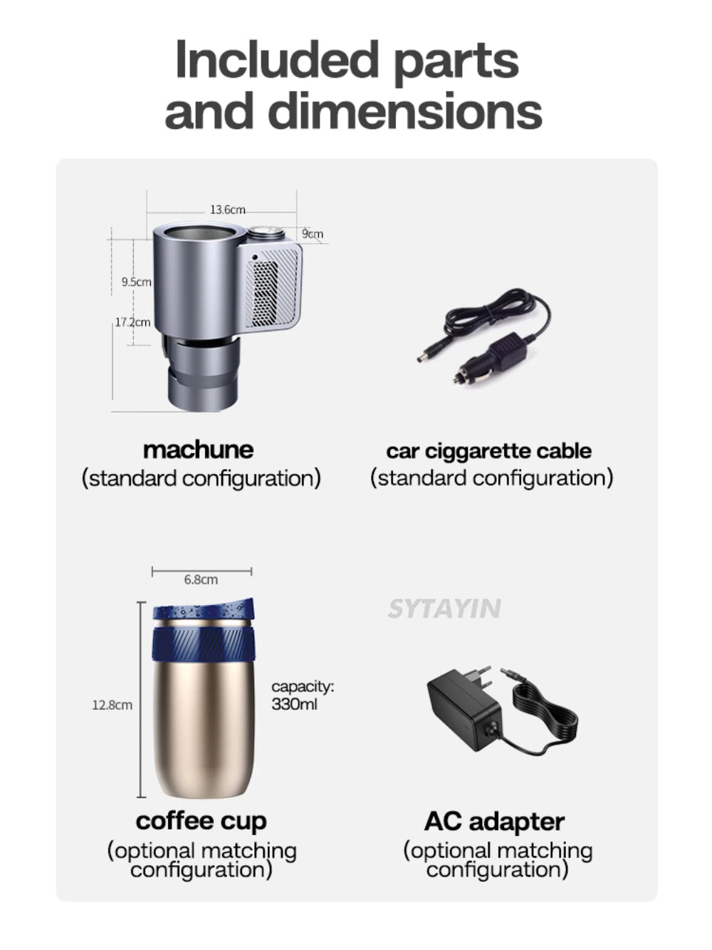 Car Coffee Heating Cooling Cup Hot and Cold Dual Position Stainless Steel Coffee Cup Travel Electric Warmer Mug for Office Home